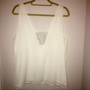 Perfect White & sequins blouse